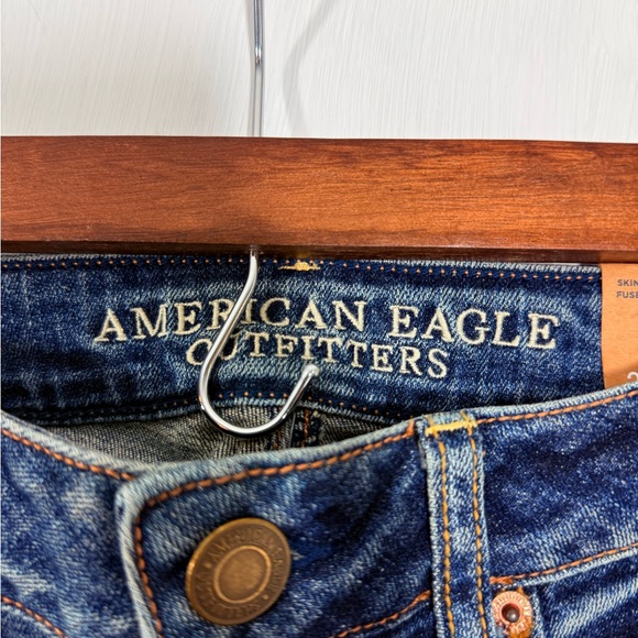 American Eagle Outfitters Size 2 Short Women's Dark Blue Skinny Jeans - Picture 2 of 11